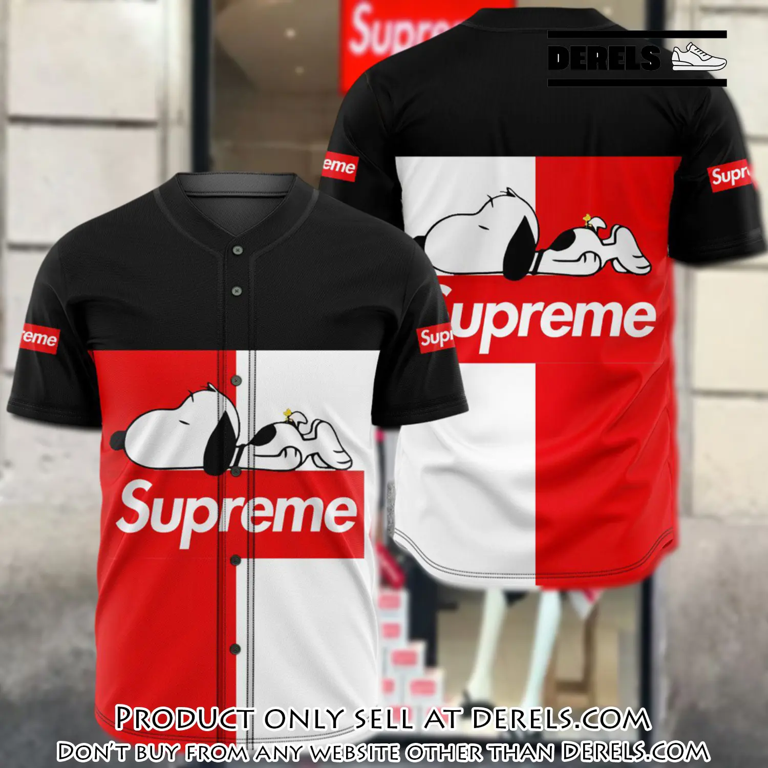 Supreme snoopy disney baseball jersey shirt luxury bjs1244 dr1100868